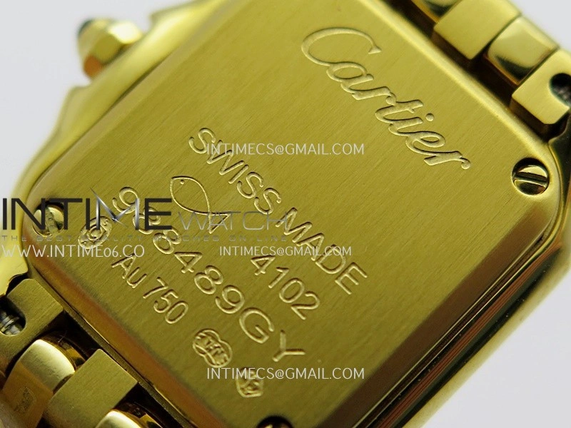 Panthère Secrete Ladies 19mm YG 8848F 1:1 Best Edition White Dial On YG Bracelet Ronda Quartz