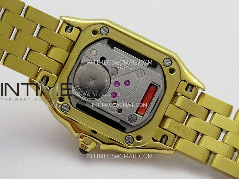 Panthère Secrete Ladies 19mm YG 8848F 1:1 Best Edition White Dial On YG Bracelet Ronda Quartz