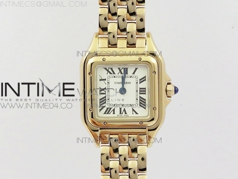 Panthère Secrete Ladies 22mm RG 8848F 1:1 Best Edition White Dial on RG Bracelet Ronda Quartz
