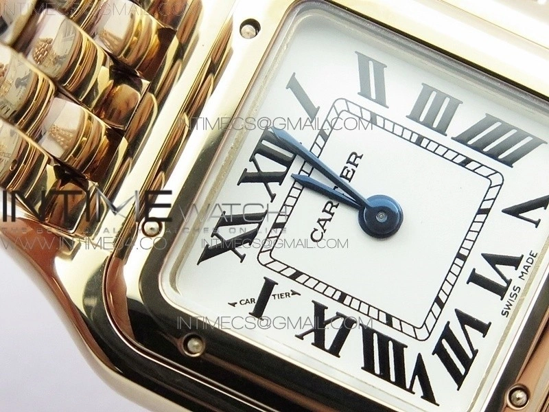 Panthère Secrete Ladies 22mm RG 8848F 1:1 Best Edition White Dial on RG Bracelet Ronda Quartz