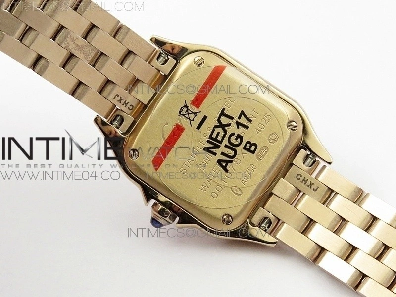 Panthère Secrete Ladies 22mm RG 8848F 1:1 Best Edition White Dial on RG Bracelet Ronda Quartz