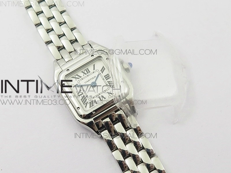 Panthère Secrete Ladies 22mm SS 8848F 1:1 Best Edition White Dial on SS Bracelet Ronda Quartz
