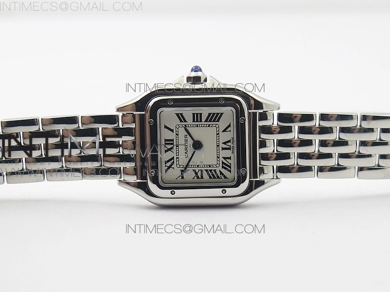 Panthère Secrete Ladies 22mm SS 8848F 1:1 Best Edition White Dial on SS Bracelet Ronda Quartz