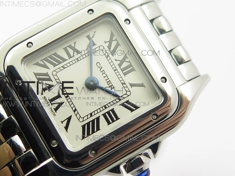 Panthère Secrete Ladies 22mm SS 8848F 1:1 Best Edition White Dial on SS Bracelet Ronda Quartz