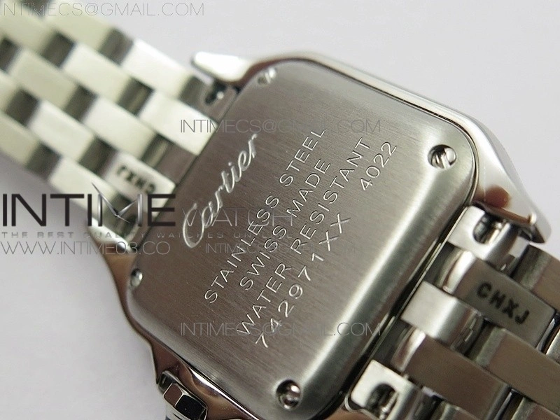 Panthère Secrete Ladies 22mm SS 8848F 1:1 Best Edition White Dial on SS Bracelet Ronda Quartz