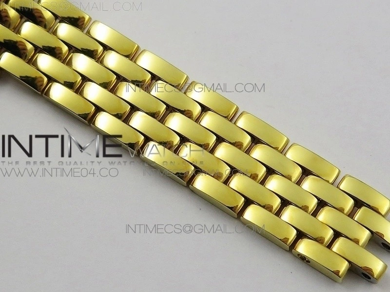 Panthère Secrete Ladies 22mm YG 8848F 1:1 Best Edition White Dial on YG Bracelet Ronda Quartz