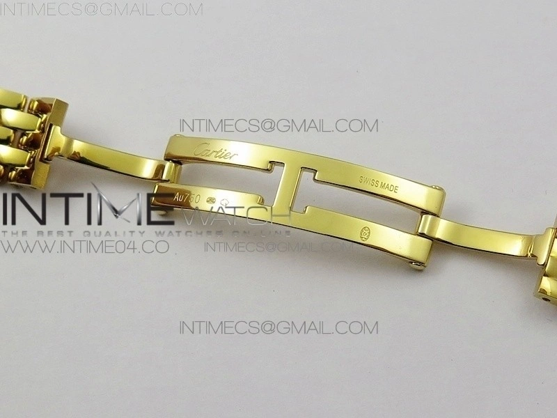 Panthère Secrete Ladies 22mm YG 8848F 1:1 Best Edition White Dial on YG Bracelet Ronda Quartz
