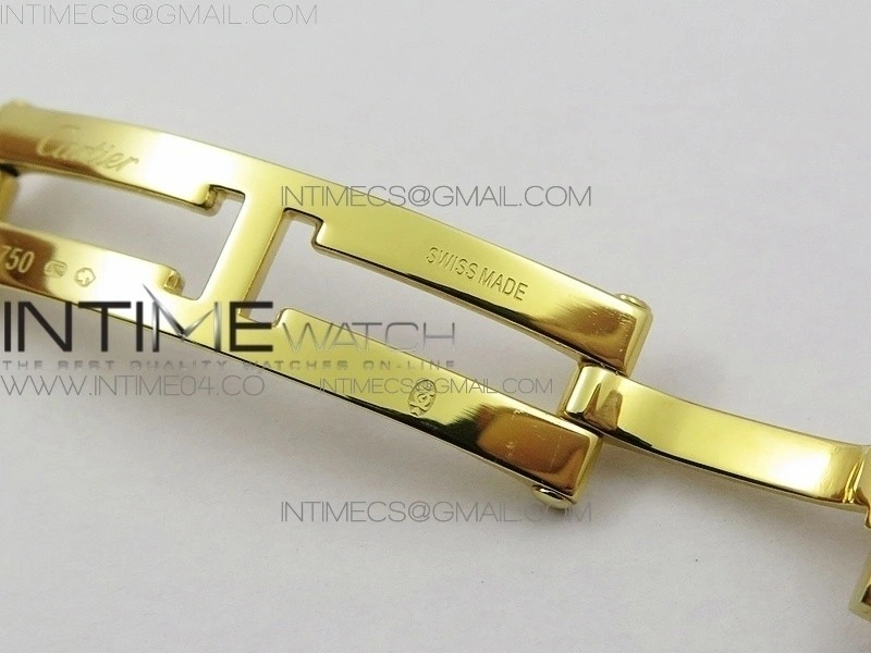 Panthère Secrete Ladies 22mm YG 8848F 1:1 Best Edition White Dial on YG Bracelet Ronda Quartz