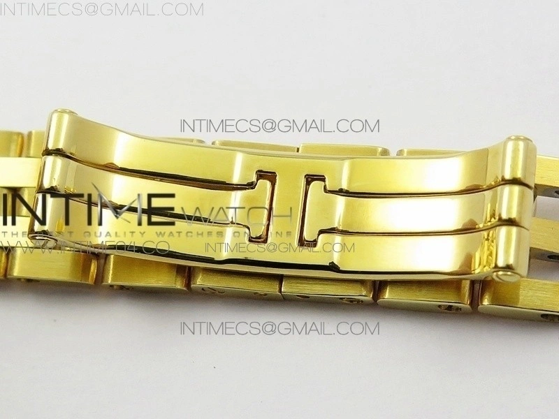 Panthère Secrete Ladies 22mm YG 8848F 1:1 Best Edition White Dial on YG Bracelet Ronda Quartz