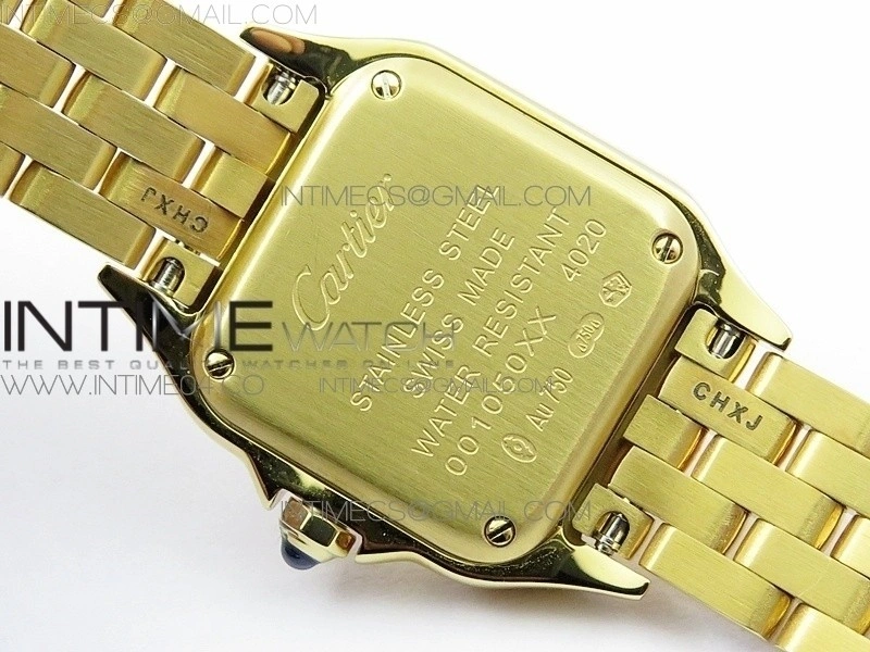 Panthère Secrete Ladies 22mm YG 8848F 1:1 Best Edition White Dial on YG Bracelet Ronda Quartz