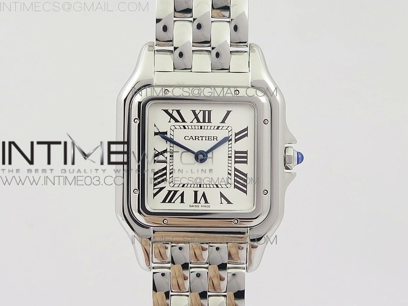 Panthère Secrete Ladies 27mm SS 8848F 1:1 Best Edition White Dial on SS Bracelet Ronda Quartz