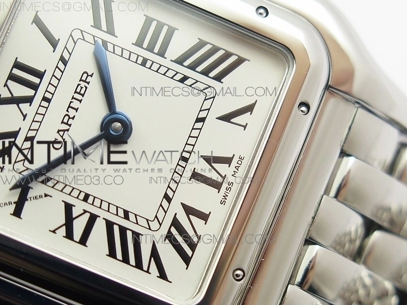 Panthère Secrete Ladies 27mm SS 8848F 1:1 Best Edition White Dial on SS Bracelet Ronda Quartz