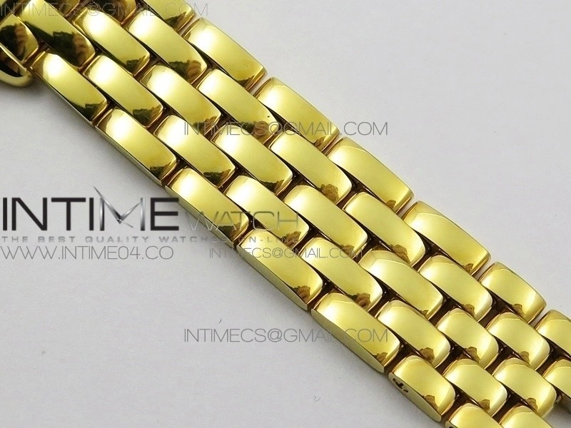 Panthère Secrete Ladies 27mm YG 8848F 1:1 Best Edition White Dial on YG Bracelet Ronda Quartz