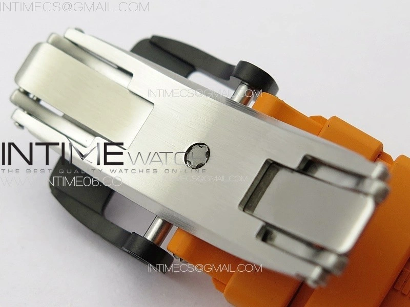 RM035-01 Forged Carbon Case KUF Best Edition Orange Crown on Orange Rubber Strap MIYOTA8215
