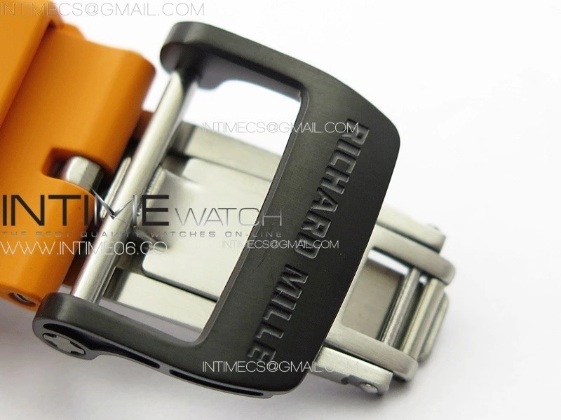 RM035-02 Forged Carbon Case KUF Best Edition Orange Crown on Orange Rubber Strap MIYOTA8215