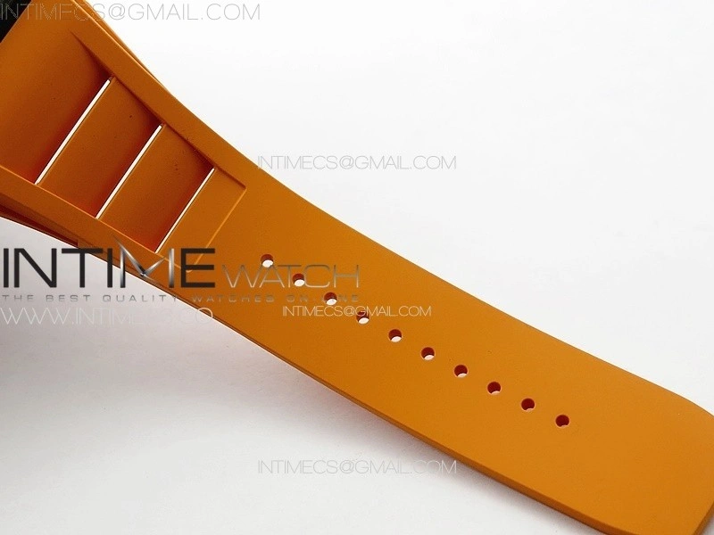 RM035-02 Forged Carbon Case KUF Best Edition Orange Crown on Orange Rubber Strap MIYOTA8215