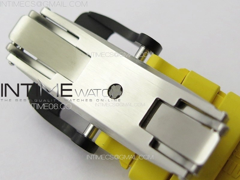 RM035-01 Forged Carbon Case KUF Best Edition Yellow Crown on Yellow Rubber Strap MIYOTA8215