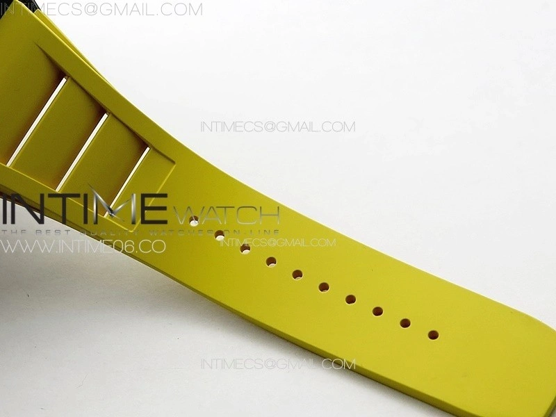 RM035-02 Forged Carbon Case KUF Best Edition Yellow Crown on Yellow Rubber Strap MIYOTA8215