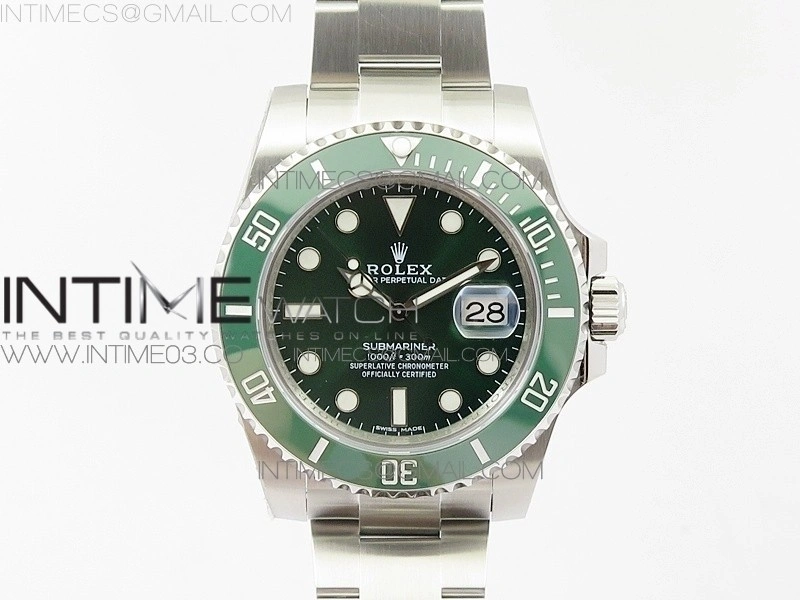 Submariner 116610 LV Green Ceramic VRF Max 904L 1:1 Best Edition on SS Bracelet VR3135