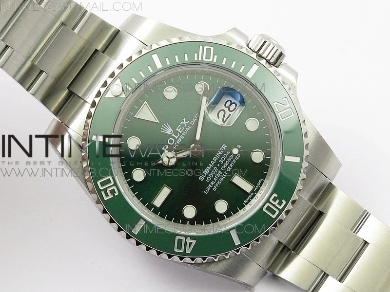 Submariner 116610 LV Green Ceramic VRF Max 904L 1:1 Best Edition on SS Bracelet VR3135