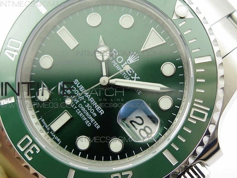 Submariner 116610 LV Green Ceramic VRF Max 904L 1:1 Best Edition on SS Bracelet VR3135