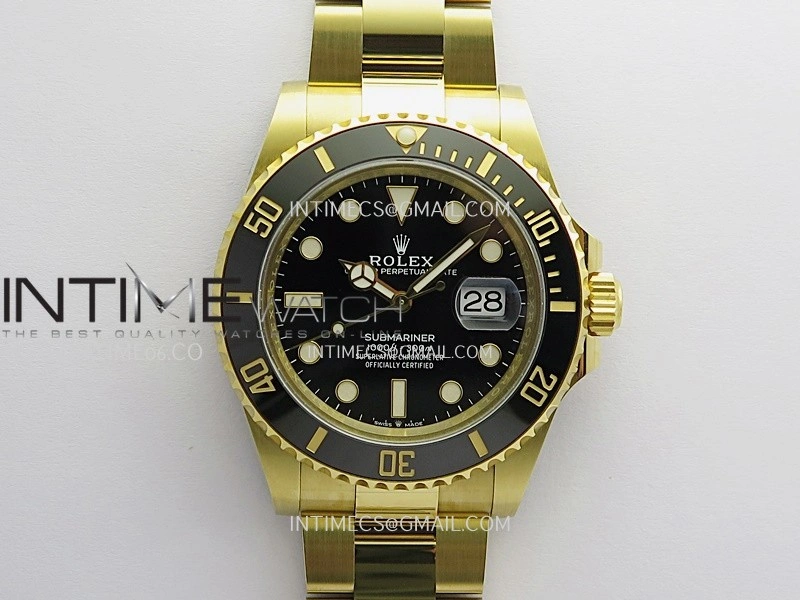 Submariner 41mm 126618 LN YG VF 1:1 Best Edition Black Dial On 904L YG Bracelet DD3235