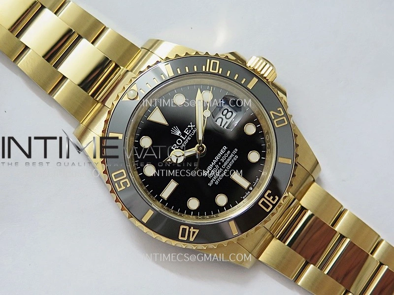 Submariner 41mm 126618 LN YG VF 1:1 Best Edition Black Dial On 904L YG Bracelet DD3235