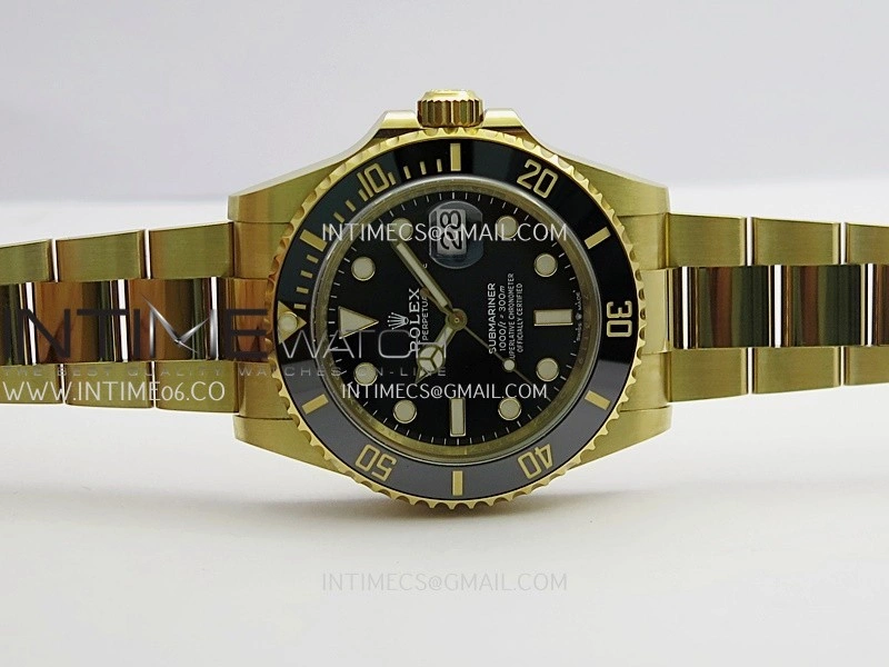 Submariner 41mm 126618 LN YG VF 1:1 Best Edition Black Dial On 904L YG Bracelet DD3235