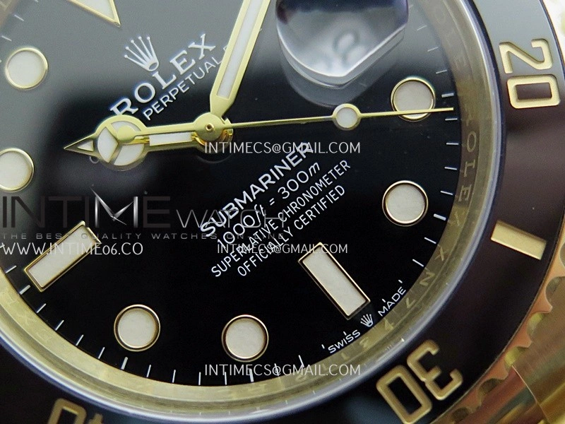 Submariner 41mm 126618 LN YG VF 1:1 Best Edition Black Dial On 904L YG Bracelet DD3235