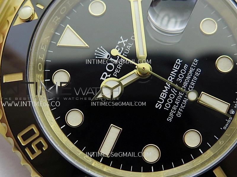Submariner 41mm 126618 LN YG VF 1:1 Best Edition Black Dial On 904L YG Bracelet DD3235