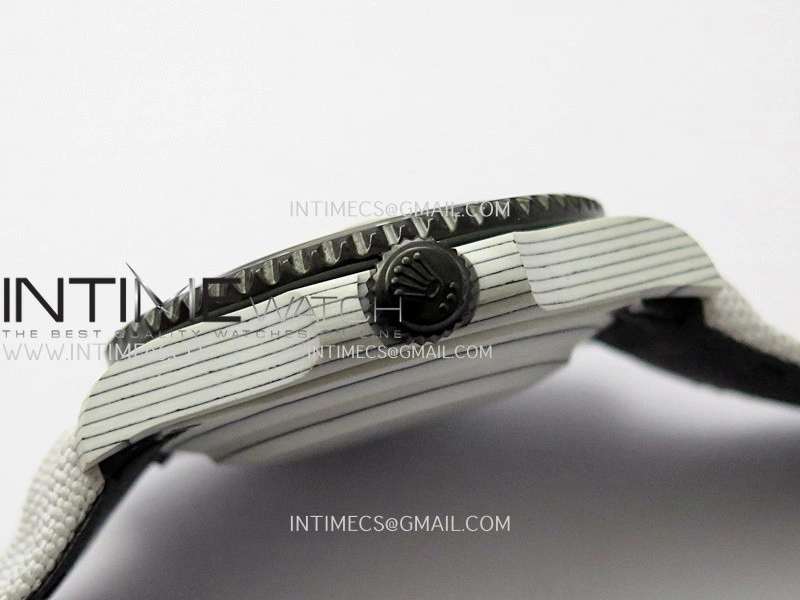 Submariner DIW White Carbon PPMF Best Edition Yellow Dial On White Nylon Strap SA3135