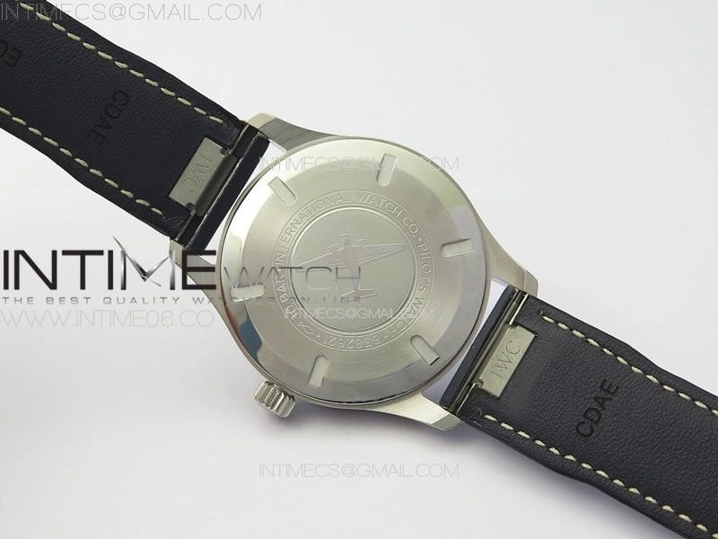 Mark XX IW328203 SS M+F 1:1 Best Edition Blue Dial on Blue Leather Strap MIYOTA 9015