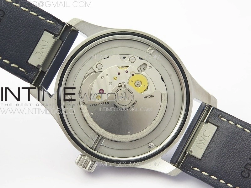 Mark XX IW328203 SS M+F 1:1 Best Edition Blue Dial on Blue Leather Strap MIYOTA 9015