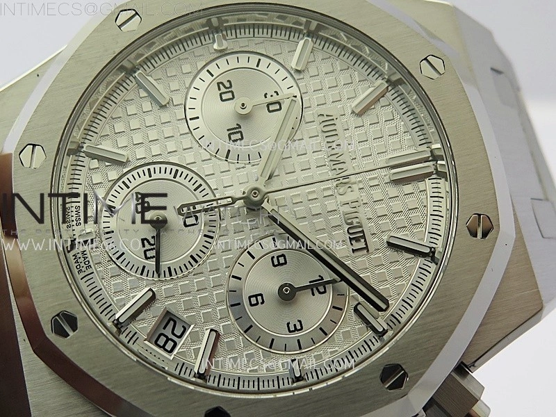 Royal Oak Chrono 26240 SS APSF 1:1 Best Edition Silver Dial on SS Bracelet SA4401 Super Clone