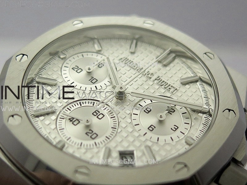 Royal Oak Chrono 26240 SS APSF 1:1 Best Edition Silver Dial on SS Bracelet SA4401 Super Clone