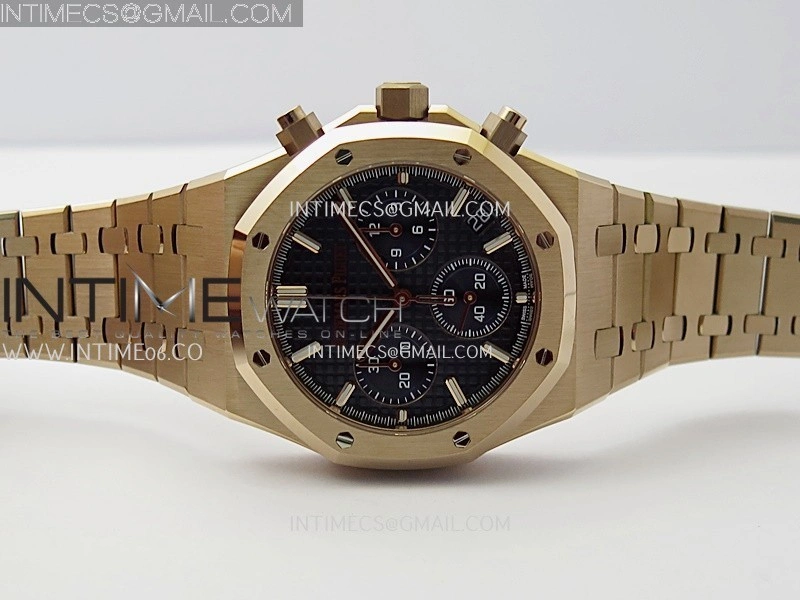 Royal Oak Chrono 26240OR RG APSF 1:1 Best Edition Blue Dial on RG Bracelet SA4401 Super Clone