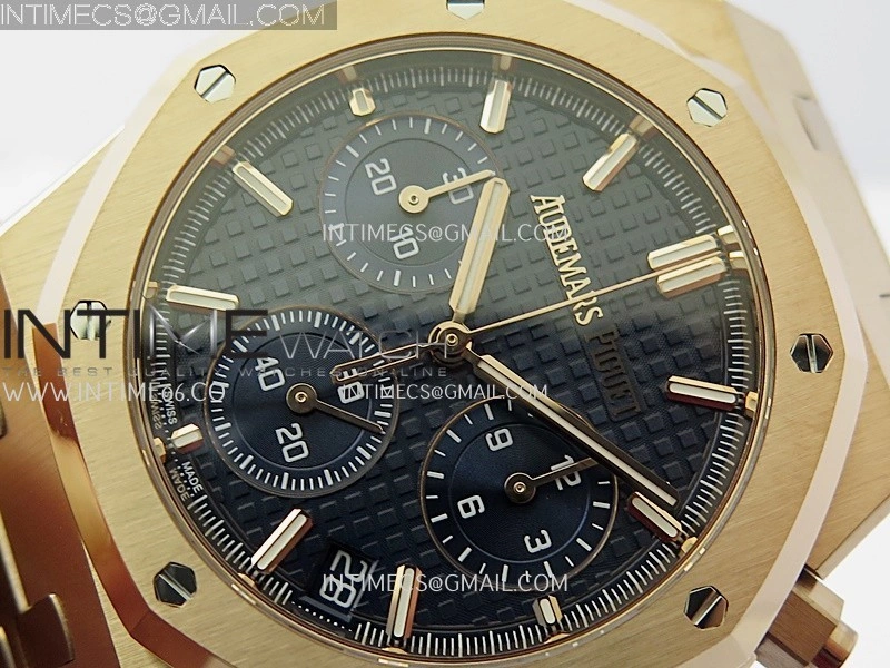 Royal Oak Chrono 26240OR RG APSF 1:1 Best Edition Blue Dial on RG Bracelet SA4401 Super Clone