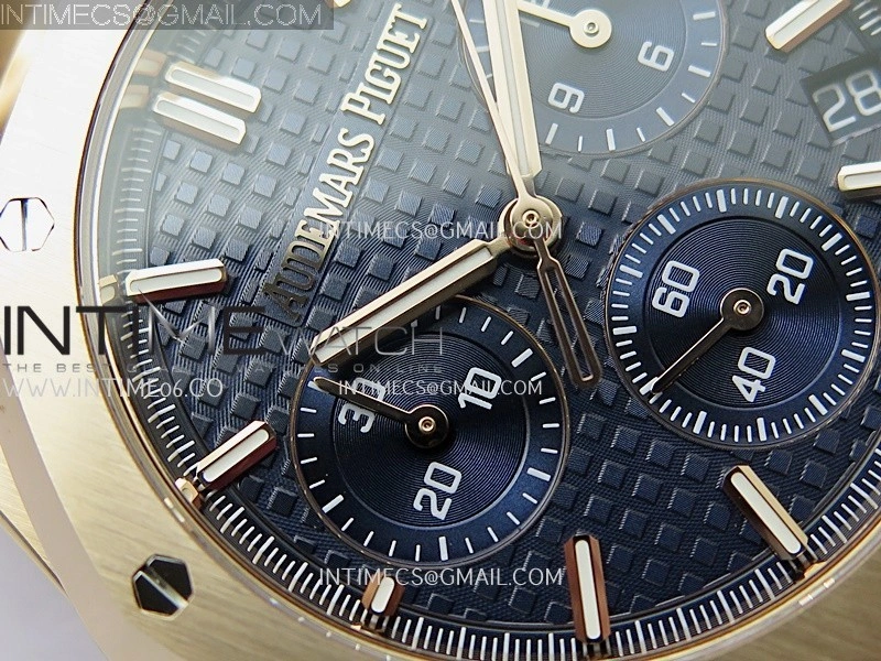 Royal Oak Chrono 26240OR RG APSF 1:1 Best Edition Blue Dial on RG Bracelet SA4401 Super Clone