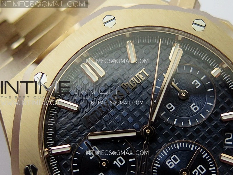 Royal Oak Chrono 26240OR RG APSF 1:1 Best Edition Blue Dial on RG Bracelet SA4401 Super Clone