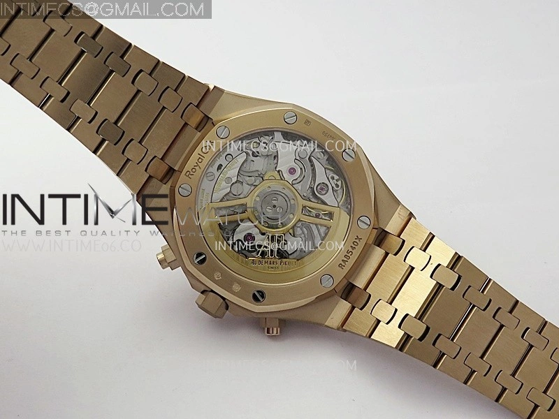 Royal Oak Chrono 26240OR RG APSF 1:1 Best Edition Blue Dial on RG Bracelet SA4401 Super Clone