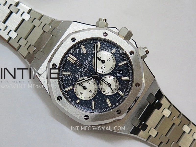 Royal Oak Chrono 26331 SS APSF 1:1 Best Edition Blue Dial Silver Subdial On SS Bracelet A2385