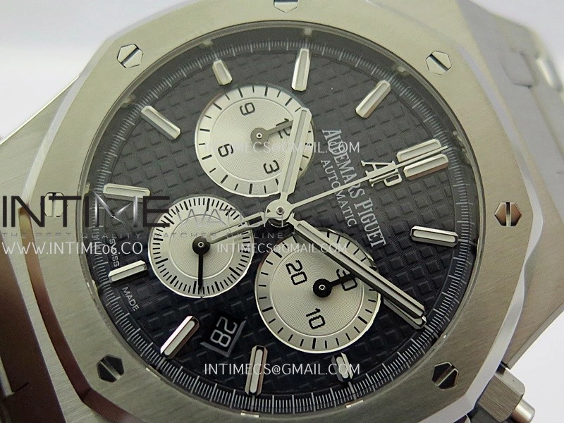 Royal Oak Chrono 26331 SS APSF 1:1 Best Edition Blue Dial Silver Subdial On SS Bracelet A2385
