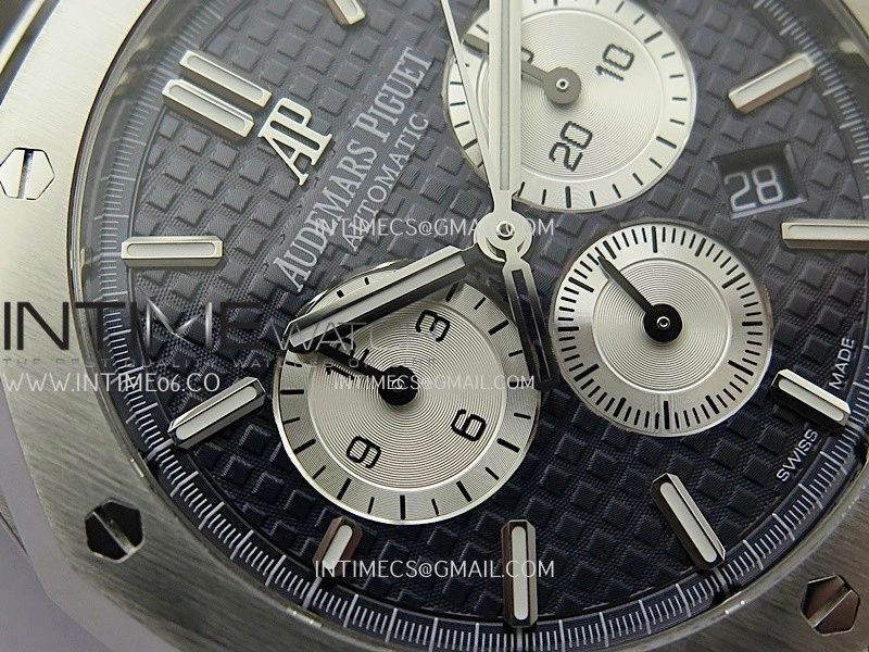 Royal Oak Chrono 26331 SS APSF 1:1 Best Edition Blue Dial Silver Subdial On SS Bracelet A2385