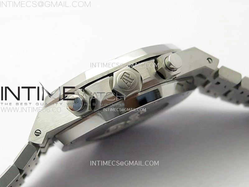 Royal Oak Chrono 26331ST SS IPF 1:1 Best Edition Black Dial Blue subdial on SS Bracelet A7750