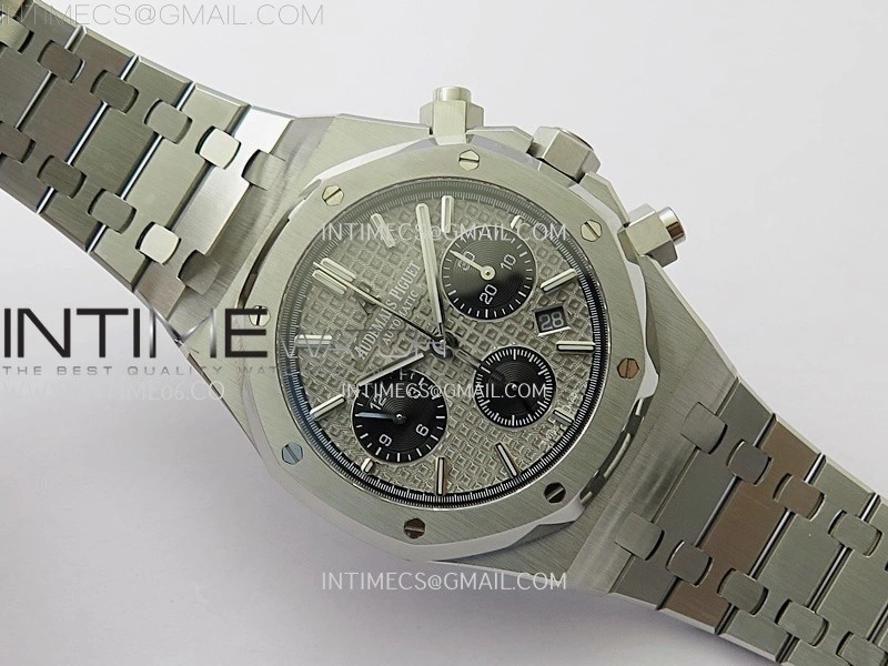 Royal Oak Chrono 26331ST SS IPF 1:1 Best Edition Gray Dial Black Subdial on SS Bracelet A7750