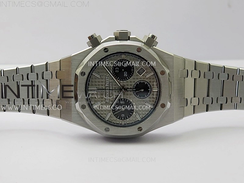 Royal Oak Chrono 26331ST SS IPF 1:1 Best Edition Gray Dial Black Subdial on SS Bracelet A7750