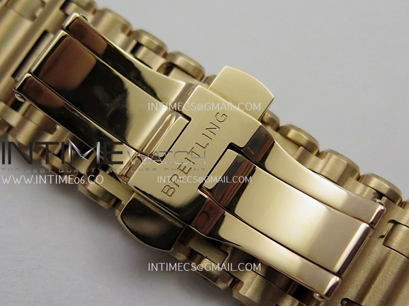 Chronomat B01 44mm RG TF 1:1 Best Edition Brown Dial On RG Bracelet A7750 To Cal.01