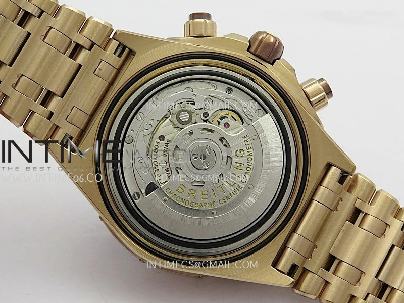 Chronomat B01 44mm RG TF 1:1 Best Edition Brown Dial On RG Bracelet A7750 To Cal.01
