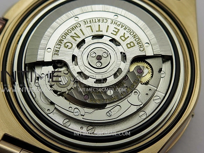 Chronomat B01 44mm RG TF 1:1 Best Edition Brown Dial On RG Bracelet A7750 To Cal.01