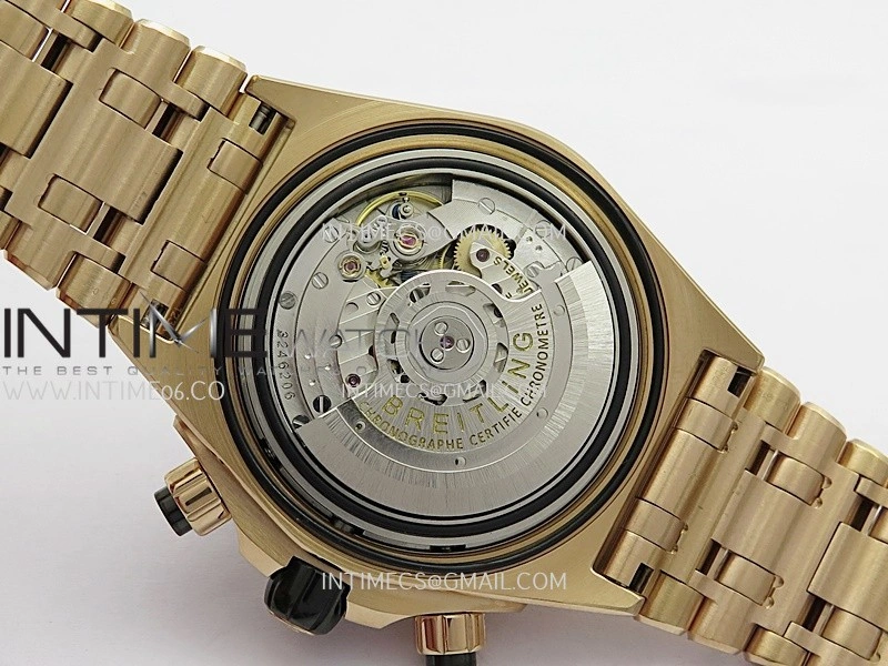 Chronomat B01 44mm RG TF 1:1 Best Edition Green Dial On RG Bracelet A7750 To Cal.01